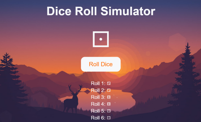 screenshot of Roll th Dice