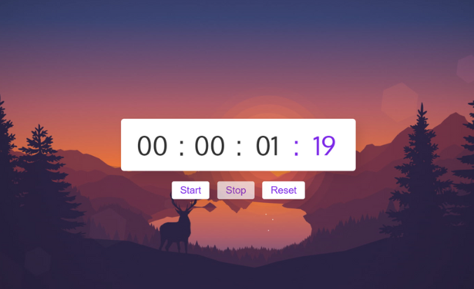 Screenshot of the Stop Watch